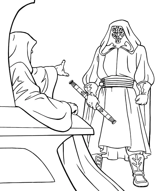 Darth maul kolorowanki gwiezdne wojny do wydrukowania - Ausmalbild zum Ausdrucken