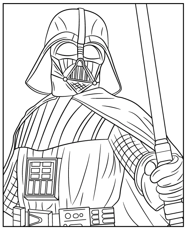 Darth Vader Star Wars kolorowanka dla dzieci