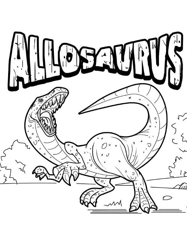 Dinozaur kolorowanka - Ausmalbild zum Ausdrucken