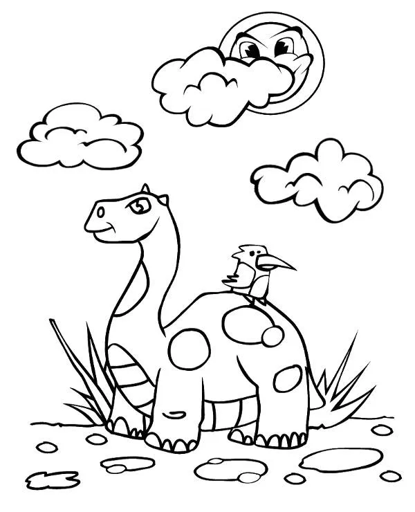 Dinozaur kolorowanki - Ausmalbild zum Ausdrucken