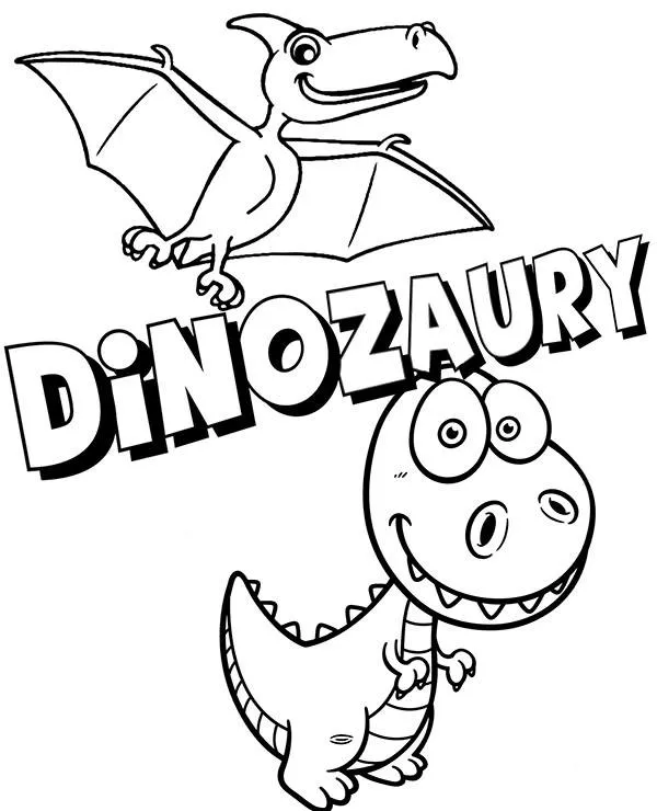 Dinozaury kolorowanka do druku - Ausmalbild zum Ausdrucken