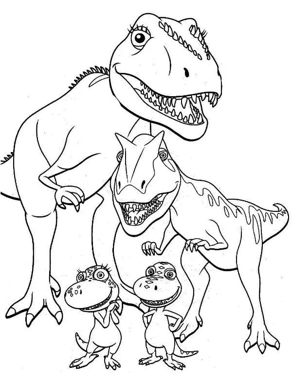 Dinozaury kolorowanki do druku - Ausmalbild zum Ausdrucken