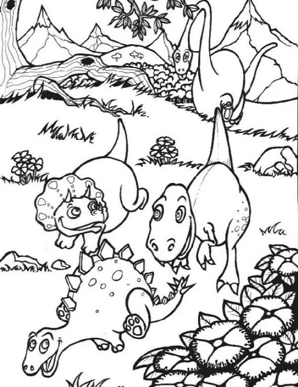 Dinozaury kolorowanki do druku - Ausmalbild zum Ausdrucken