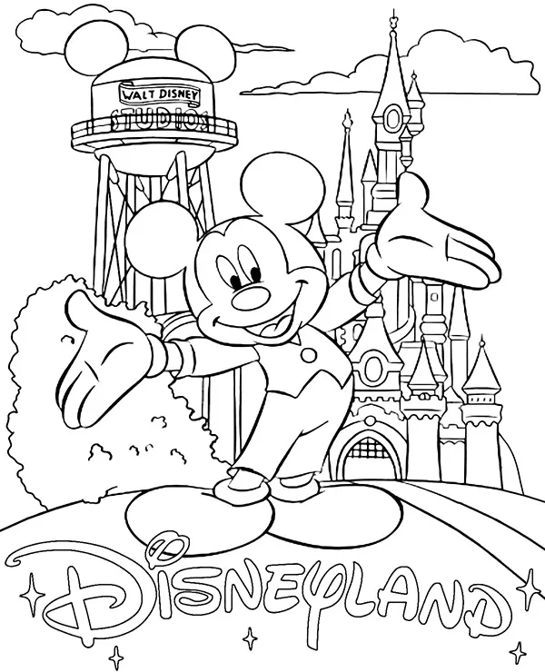 Disney studio kolorowanka disneyland - Ausmalbild zum Ausdrucken