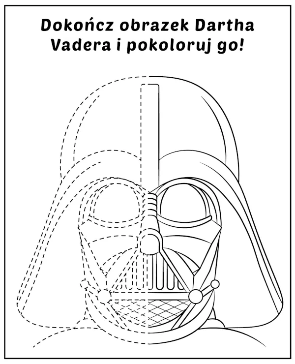 Dokończ obrazek Vadera zagadki Star Wars
