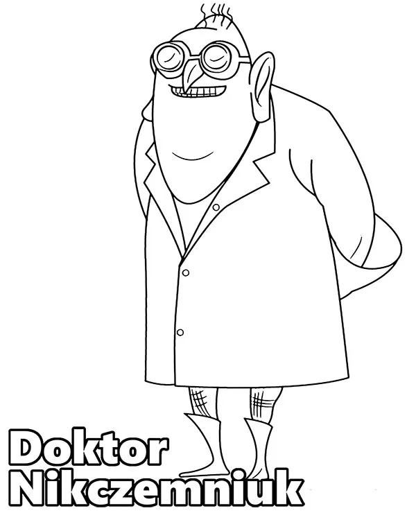 Doktor nikczemniuk kolorowanka do druku - Ausmalbild zum Ausdrucken