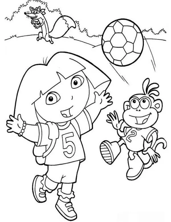 Dora - Ausmalbild zum Ausdrucken