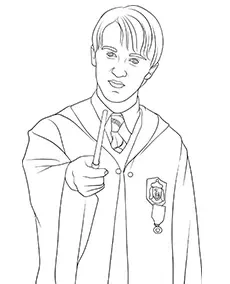 Draco Malfoy kolorowanka do druku dla dzieci