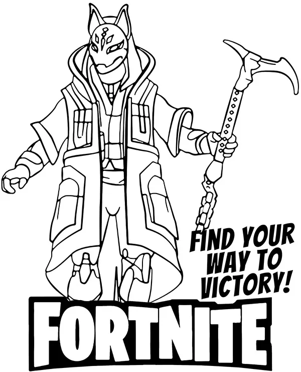 Drift kolorowanka fortnite - Ausmalbild zum Ausdrucken