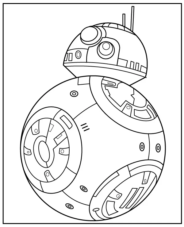 Droid BB8 Star Wars kolorowanka do druku