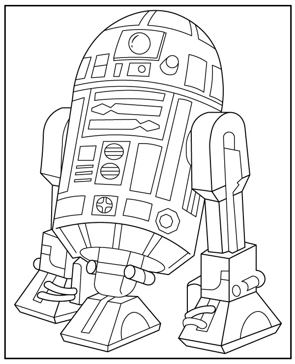 Droid R2-D2 kolorowanka do druku Star Wars