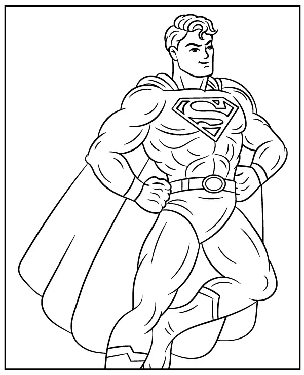 Superman kolorowanka do druku dla dzieci