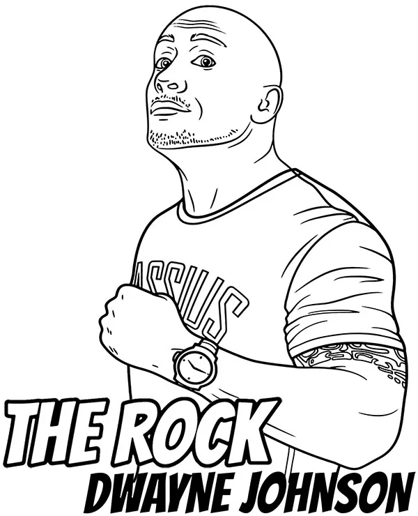 Dwayne johnson aktor kolorowanka do wydruku - Ausmalbild zum Ausdrucken