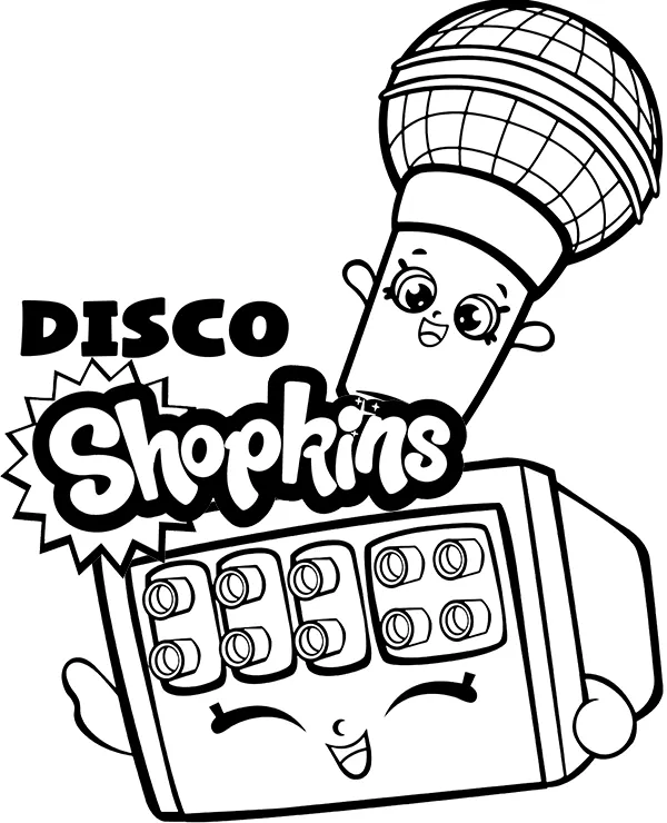 Dyskoteka shopkins kolorowanka do wydruku - Ausmalbild zum Ausdrucken