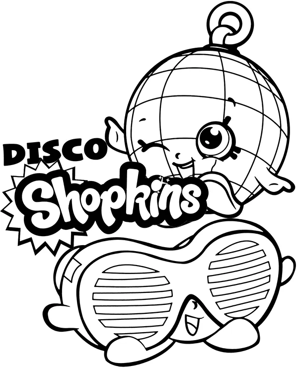 Dyskoteka shopkins malowanka do wydruku - Ausmalbild zum Ausdrucken