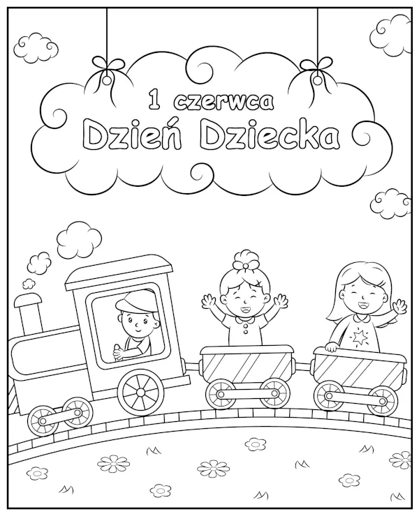 Kolorowanka Dzień Dziecka 1 Czerwca do druku