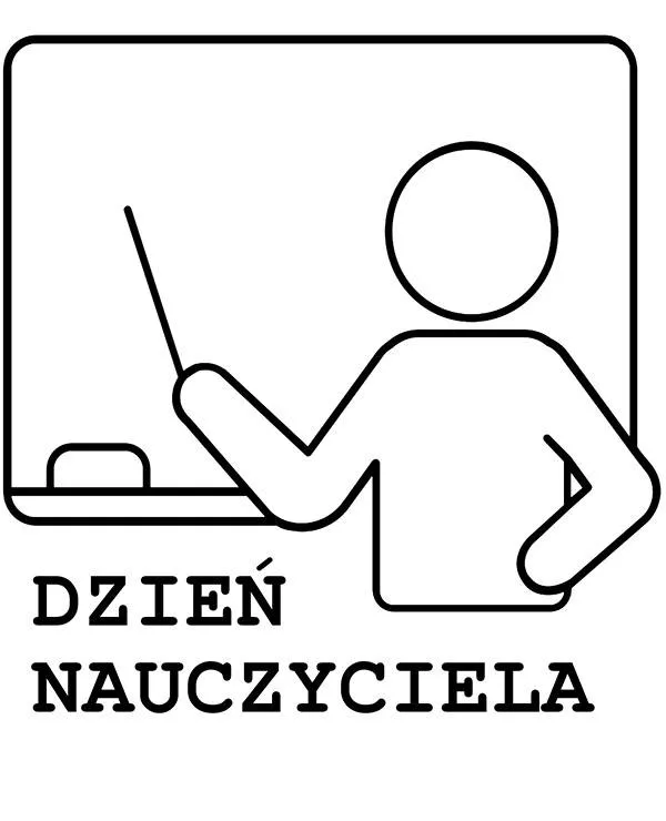 Dzien nauczyciela kolorowanka latwa - Ausmalbild zum Ausdrucken
