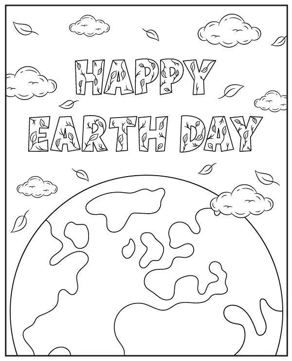 Kolorowanka do druku Earth Day