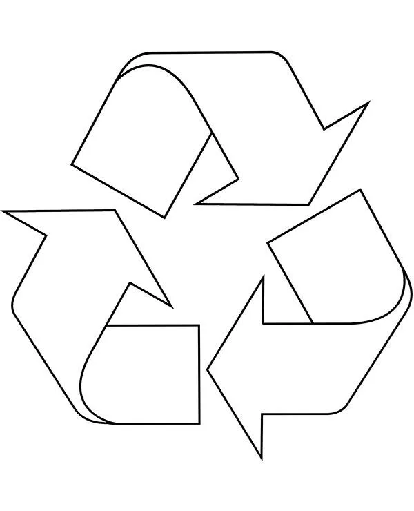 Dzien ziemi recycling symbol - Ausmalbild zum Ausdrucken
