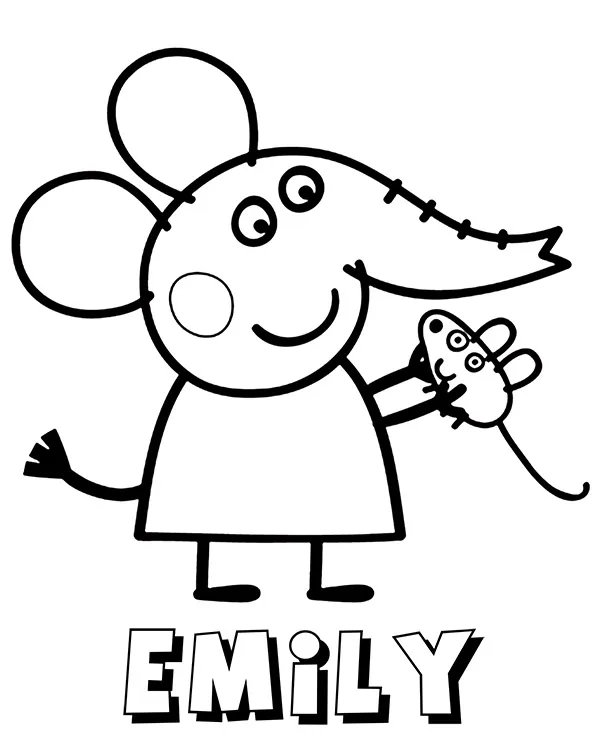 Emily swinka peppa kolorowanka - Ausmalbild zum Ausdrucken