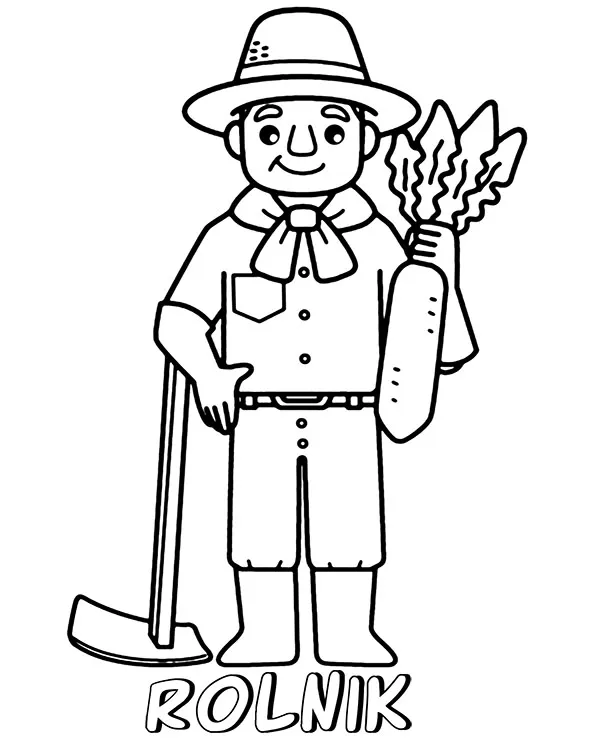 Farmer kolorowanka do druku - Ausmalbild zum Ausdrucken