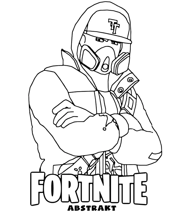 Fortnite kolorowanka do druku abstrakt - Ausmalbild zum Ausdrucken