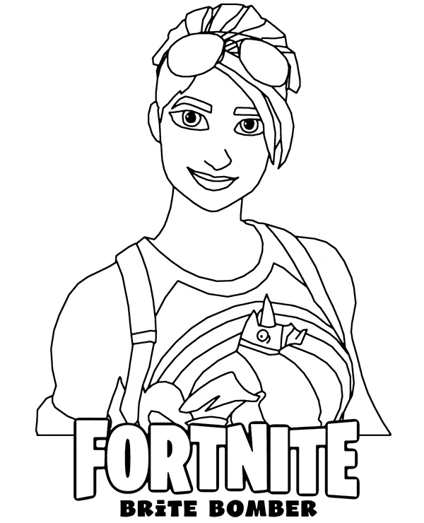 Fortnite kolorowanka do druku brite bomber - Ausmalbild zum Ausdrucken