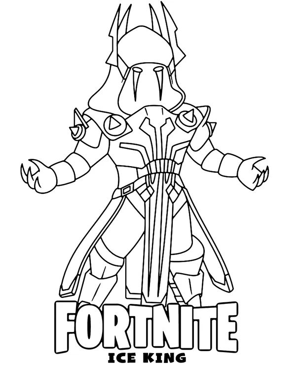 Fortnite kolorowanka do druku ice king - Ausmalbild zum Ausdrucken