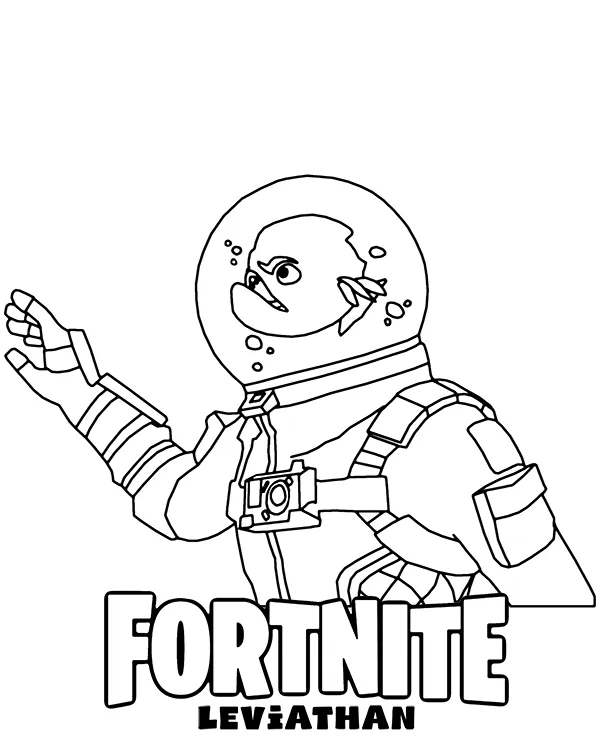 Fortnite kolorowanka Leviathan do druku