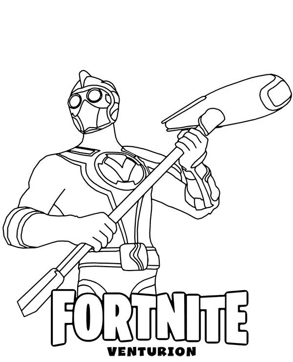 Fortnite kolorowanka do druku venturion - Ausmalbild zum Ausdrucken