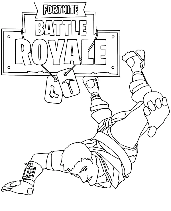 Fortnite kolorowanka do druku zrzut - Ausmalbild zum Ausdrucken