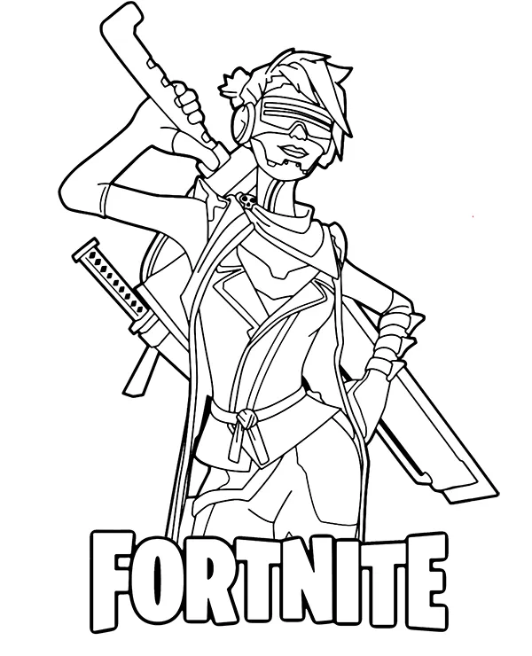 Fortnite kolorowanka do wydrukowania - Ausmalbild zum Ausdrucken