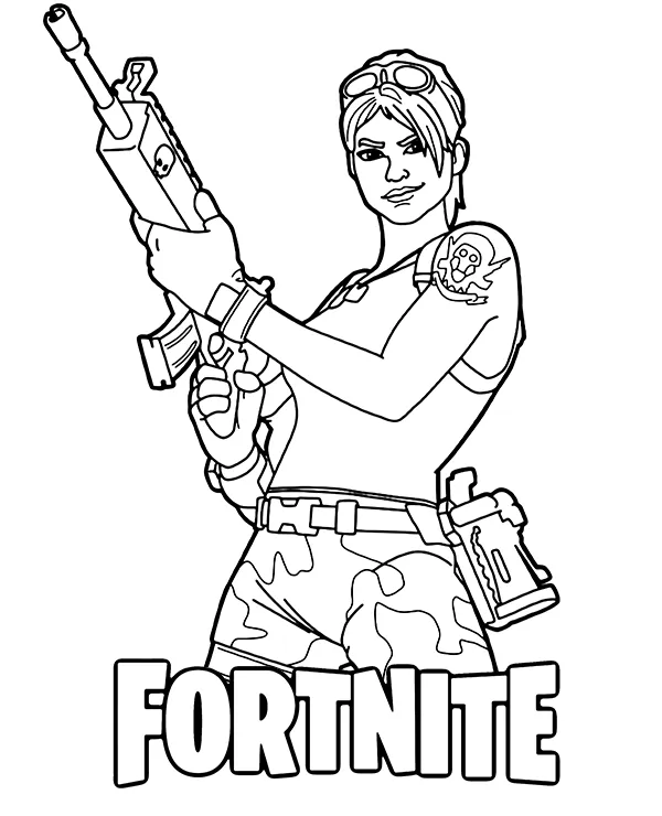 Fortnite kolorowanka do wydruku - Ausmalbild zum Ausdrucken