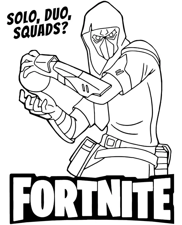 Fortnite kolorowanka solo duo squads - Ausmalbild zum Ausdrucken