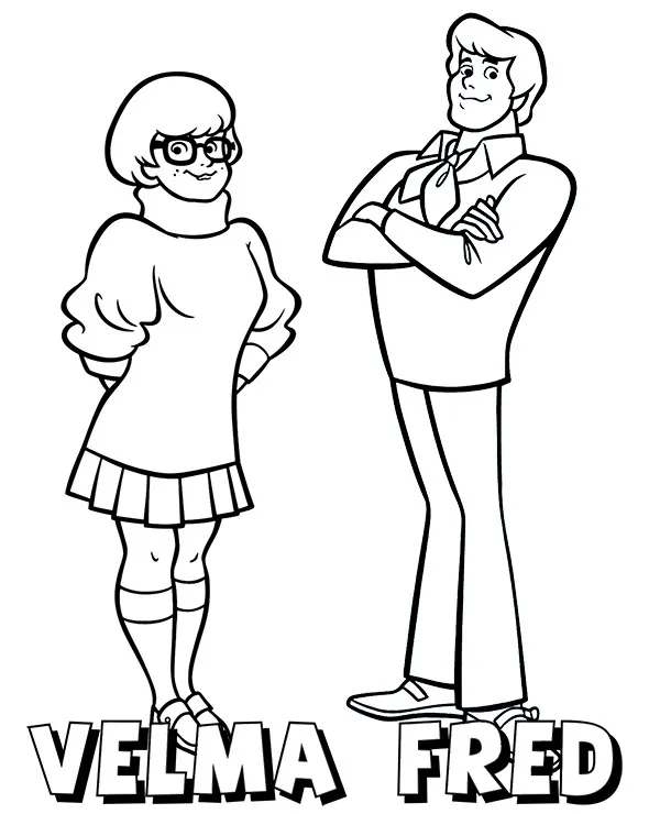 Fred velma scooby doo kolorowanki - Ausmalbild zum Ausdrucken