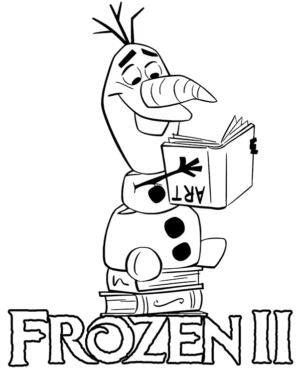 Frozen 2 kolorowanka Olaf do druku dla dzieci
