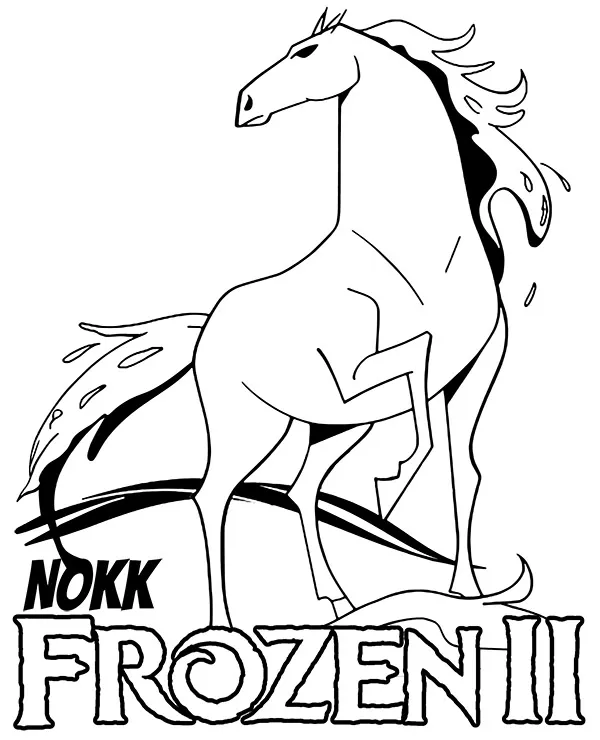 Frozen 2 kolorowanka Nokk i Kon do druku