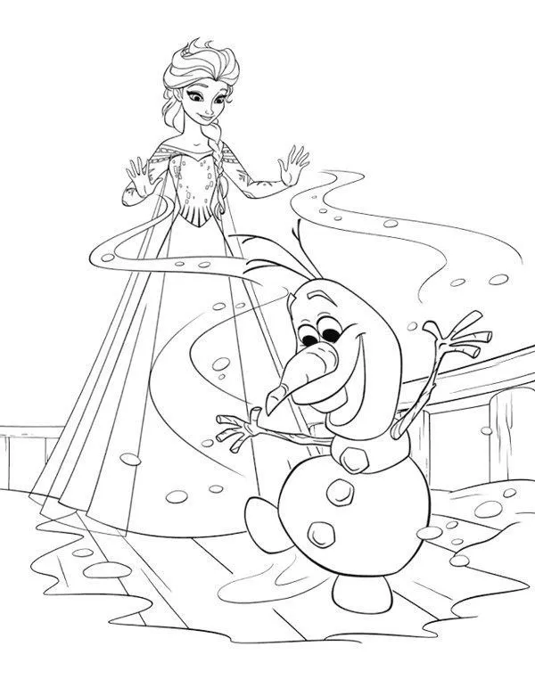 Frozen kolorowanka do druku dla dzieci