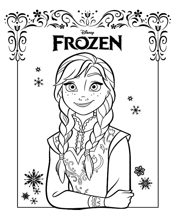 Frozen kolorowanka do druku dla dzieci