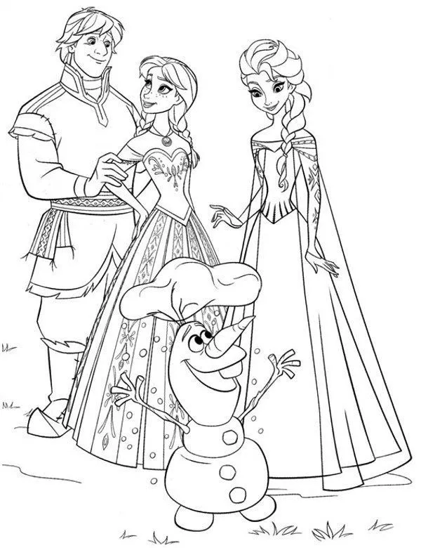 Frozen kolorowanka 9 do druku dla dzieci
