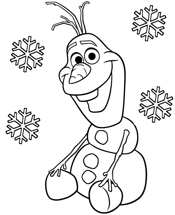 Frozen kolorowanka olaf snieg - Ausmalbild zum Ausdrucken