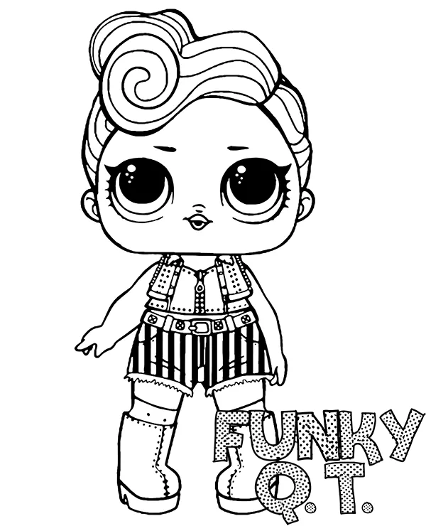 Funky qt lalka lol surprise kolorowanka - Ausmalbild zum Ausdrucken