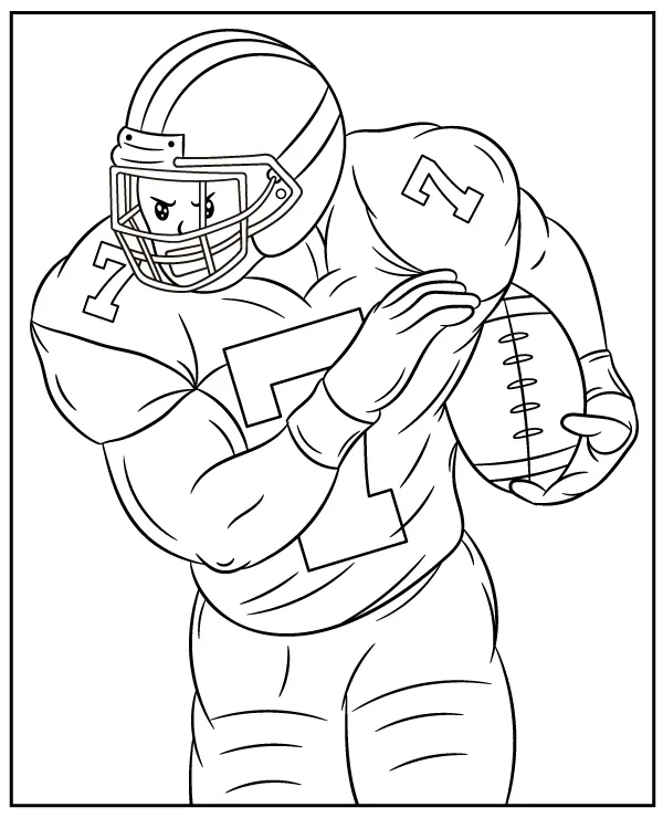 Futbolista z nfl kolorowanka - Ausmalbild zum Ausdrucken