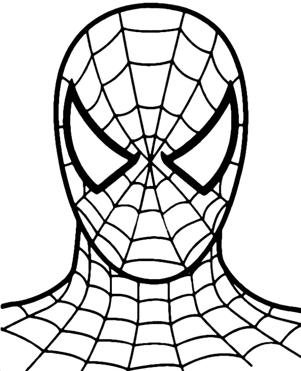 Glowa spidermana kolorowanka - Ausmalbild zum Ausdrucken