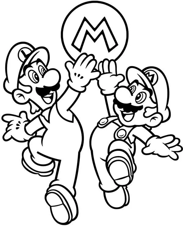 Glowna kolorowanki do druku dla dzieci mario - Ausmalbild zum Ausdrucken