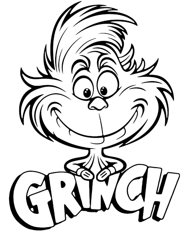 Grinch kolorowanka do druku dla dzieci