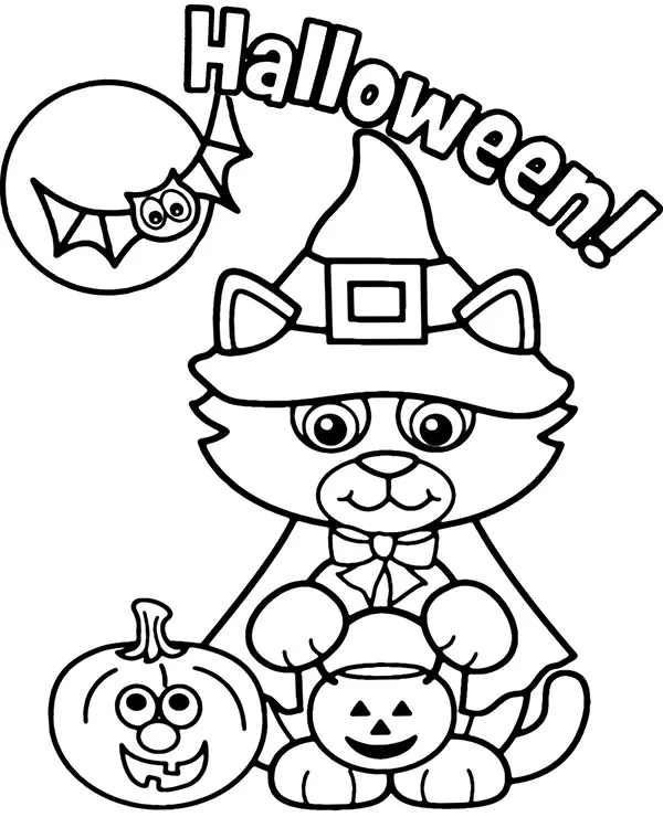 Halloween nietoperz kolorowanka do druku