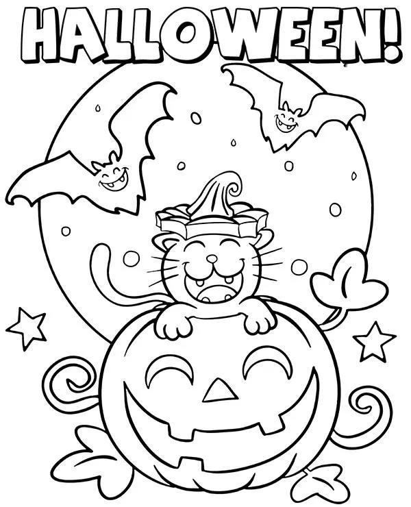 Halloween kolorowanka nietoperze dla dzieci