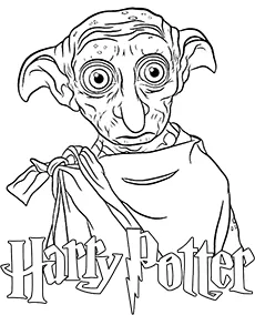 Harry potter kolorowanka dobby mobile - Ausmalbild zum Ausdrucken