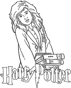 Harry potter kolorowanka hermione granger mobile - Ausmalbild zum Ausdrucken